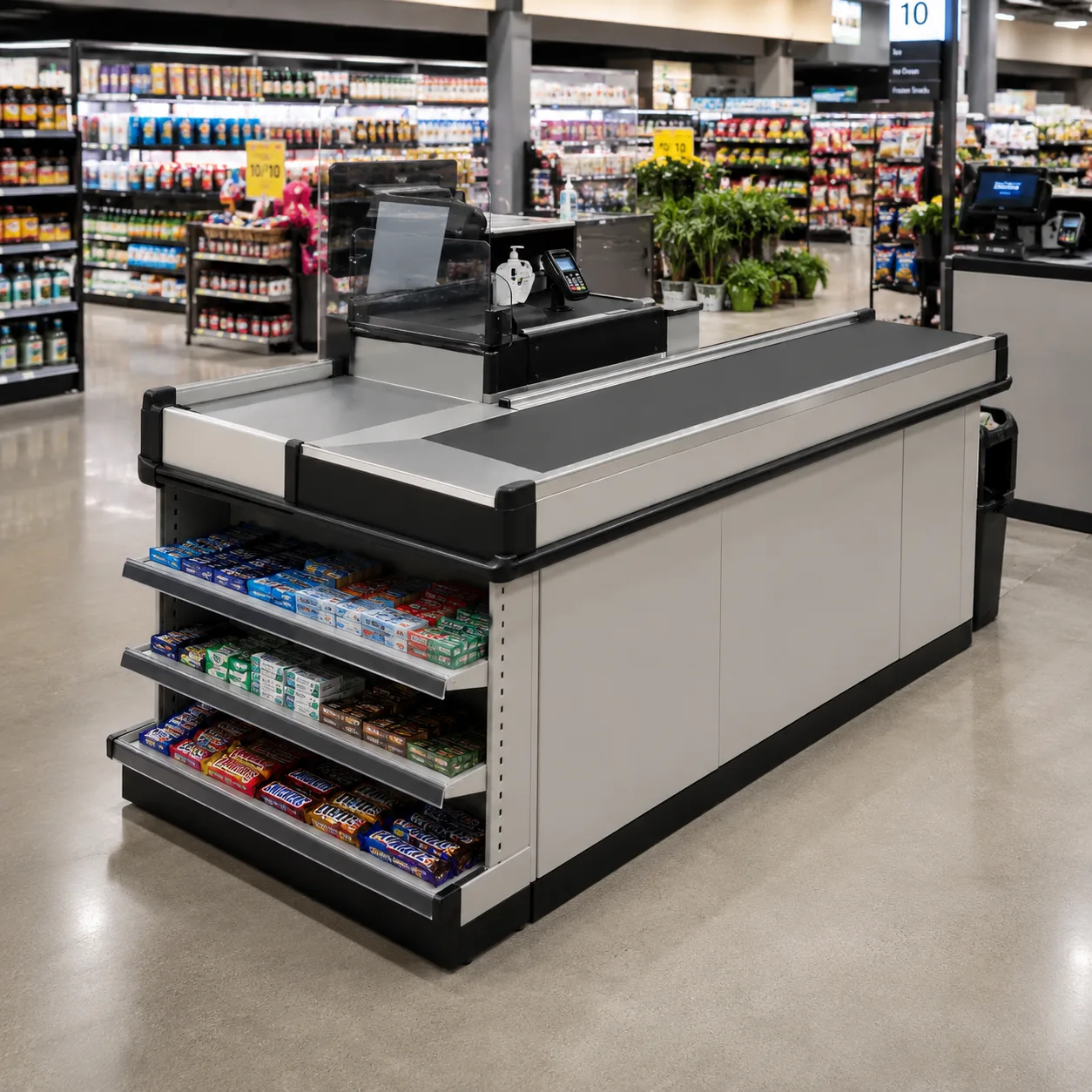 Checkout Counter and POS Shelving application