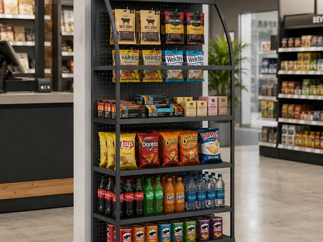 Forty-Five Degree Display Rack in use
