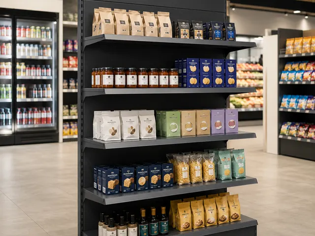 Iron Back Retail Shelf in use