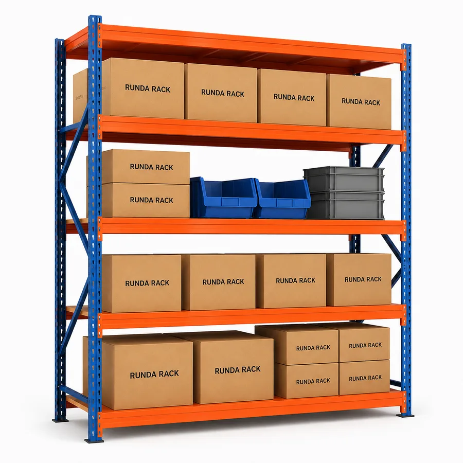 Illustrative configuration of Light & Medium Duty Steel Shelving.
