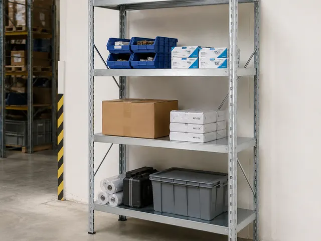 Light Storage Rack in use