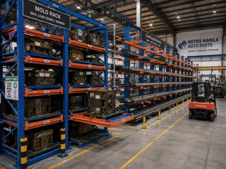 Manila Industrial Plant Storage racking or shelving installation