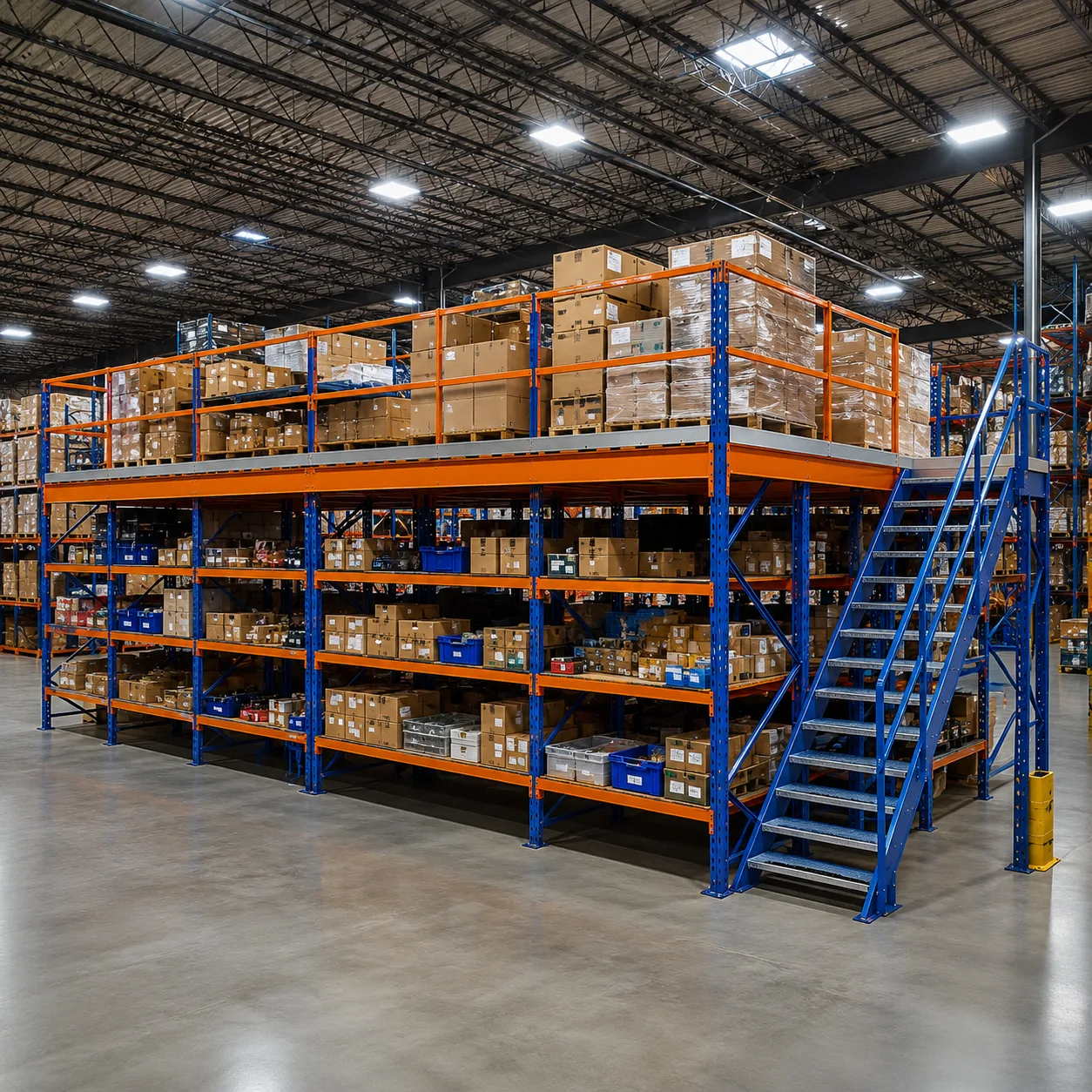 Multi-Tier Mezzanine Racking application