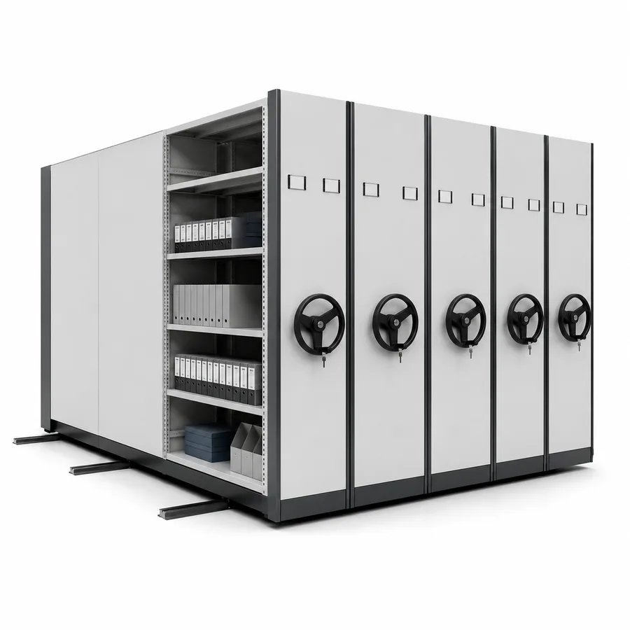 Illustrative configuration of Mobile Shelving.
