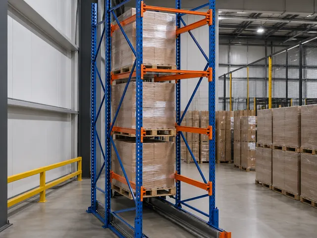 Very Narrow Aisle Racking (VNA) in use