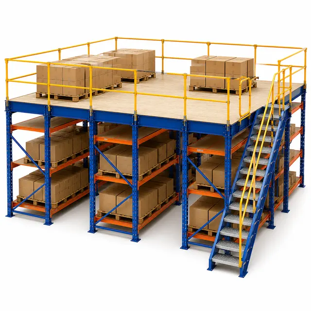 Rack and Shelving Supported Mezzanine