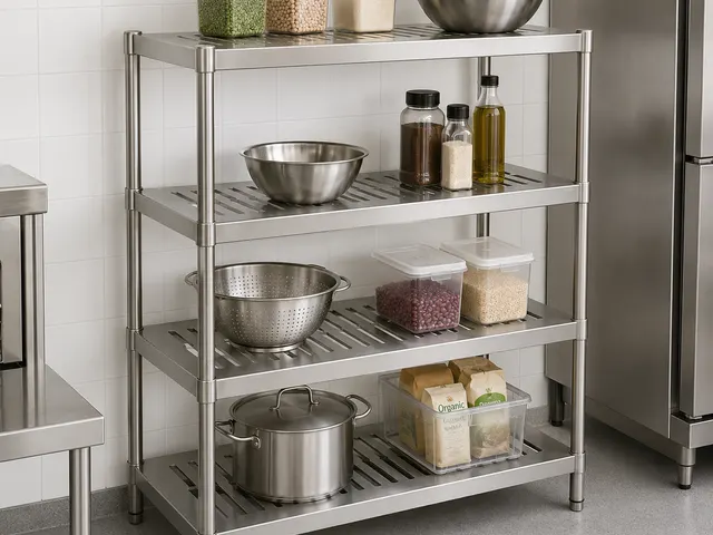 Detergent and Washing Product Shelves in use